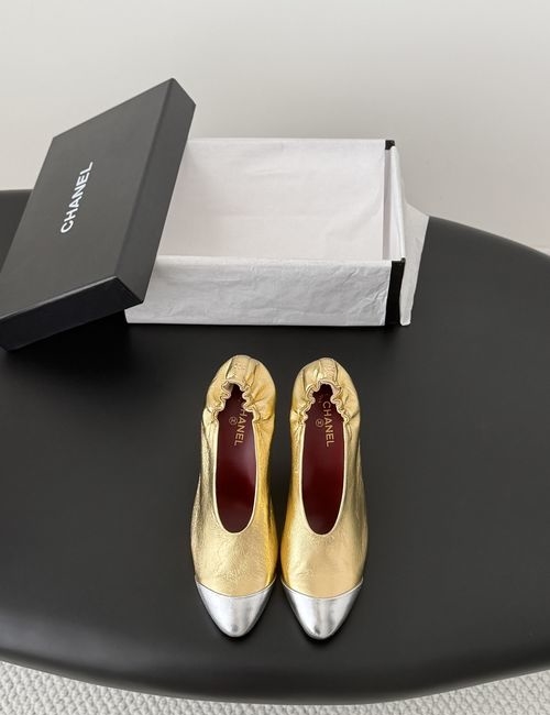 Chanel Mary Jane Flats With Embroidered Logo