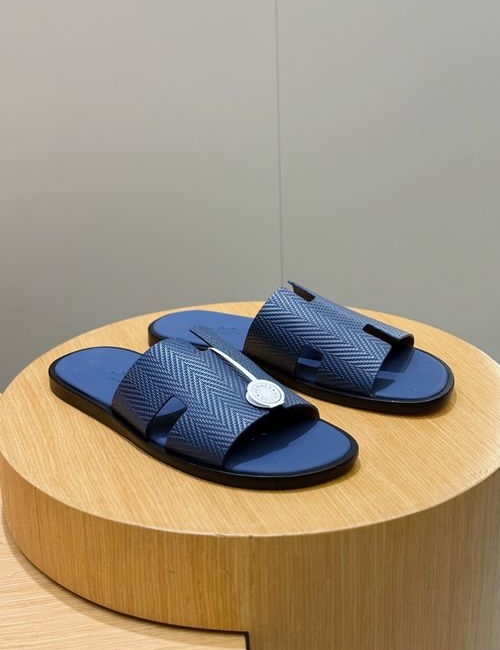 Hermes Classic Slippers With Leather Sole