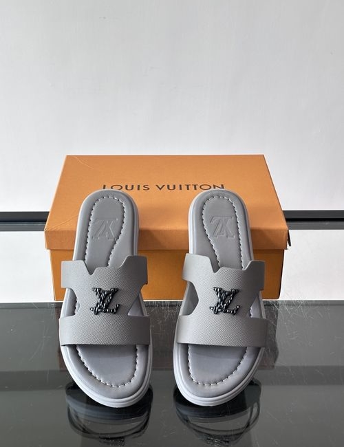 Louis Vuitton LV Isola Monogram Embossed Leather Slides