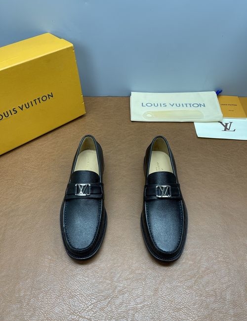 Louis Vuitton LV Major Damier Loafers Dual Tone Metal Buckle