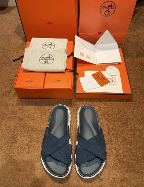 Hermes Infra Leather Sandals With Custom Sole