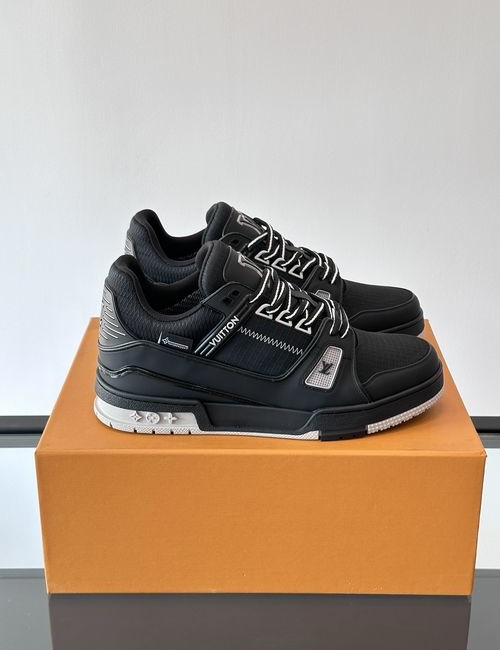 Louis Vuitton LV Trainer Grained Leather Sneakers