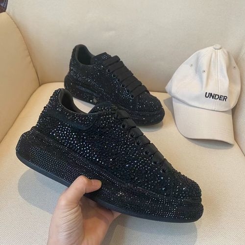 McQueen Silk Leather Classic Casual Sneakers