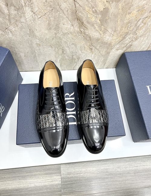 Christian Dior CD Formal Shoes Full-grain Cowhide Upper