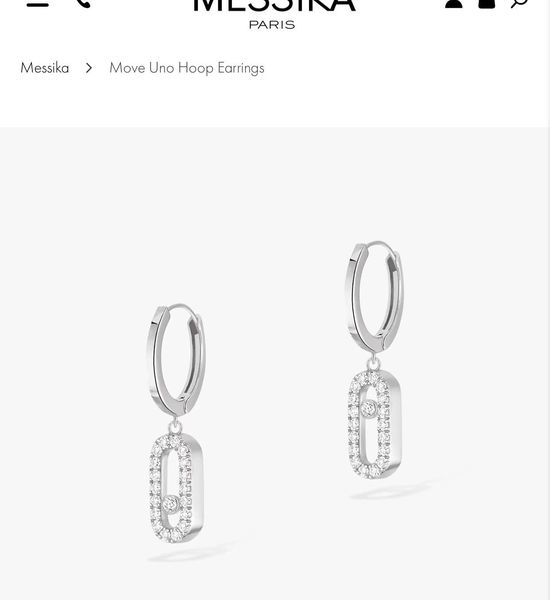 Messika Sliding Diamond Earrings Fine Jewelry