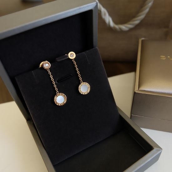 Bvlgari Tassel Agate Stud Earrings Exquisite Craft Jewelry