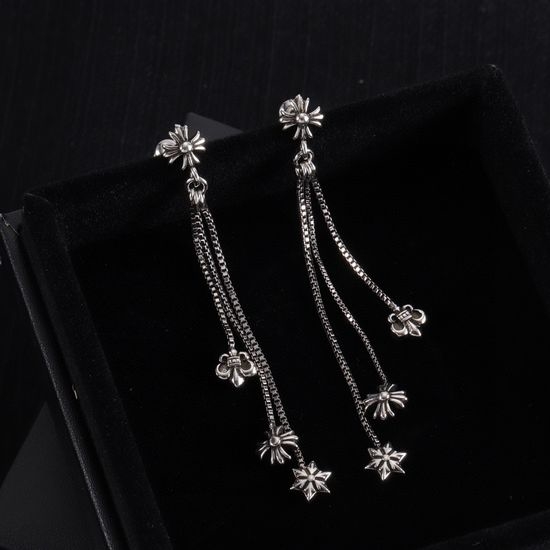 Chrome Hearts Tassel Stud Earrings Exquisite Craft Design
