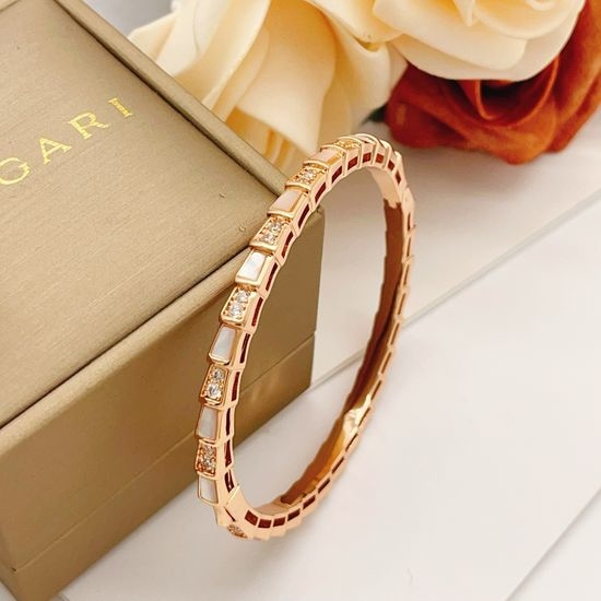Bvlgari Diamond Snake Bone Bangle