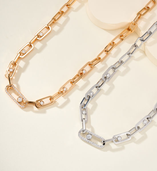 Messika Adjustable Chain Link Pendant Necklace