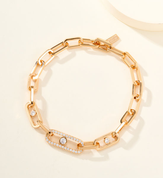 Messika Adjustable Chain Link Charm Bracelet