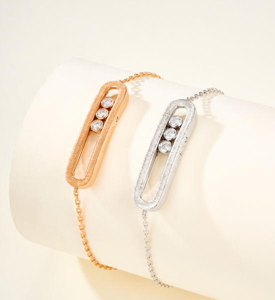 Messika Delicate Bracelet With Sliding Sparkling Stones