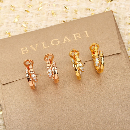Bvlgari Snake Shape Gold Plated Earrings