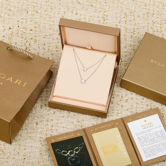 Bvlgari Four Claw Single Diamond Necklace