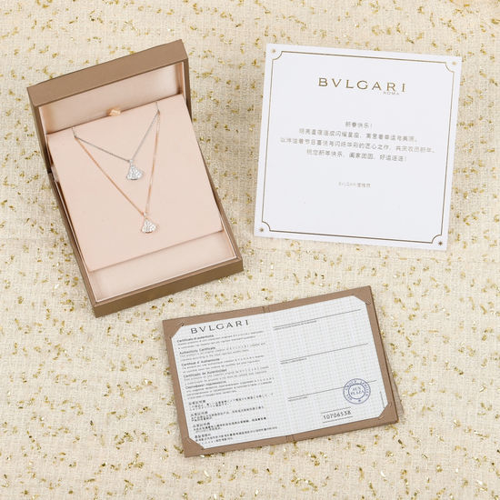 Bvlgari Diamond Studded Fan Shape Necklace