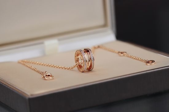 Bvlgari Hollow Carved Pendant Necklace