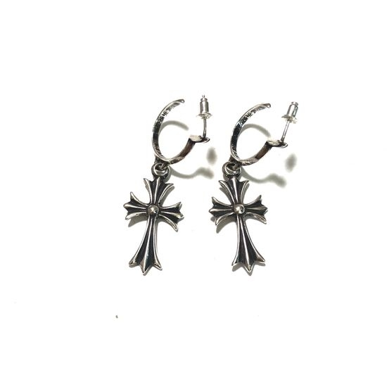 Chrome Hearts Classic Cross Shape Stud Earrings