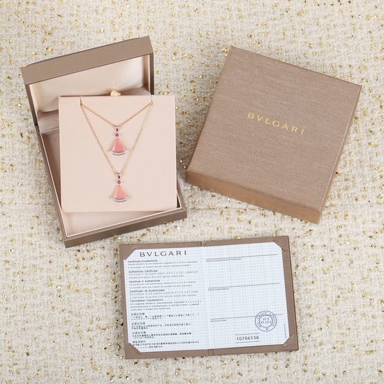 Bvlgari Limited Edition Pink Pendant Necklace