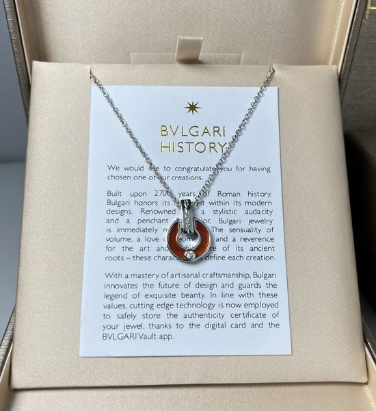 Bvlgari Silver Mother-of-pearl Pendant Necklace