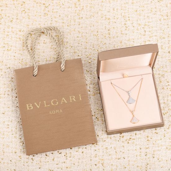 Bvlgari Full Diamond Pendant Necklace