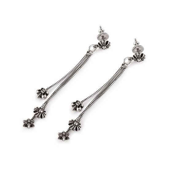 Chrome Hearts Cross Tassel Dangle Earrings