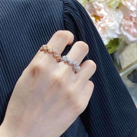 Messika Row Diamond Water Drop Ring