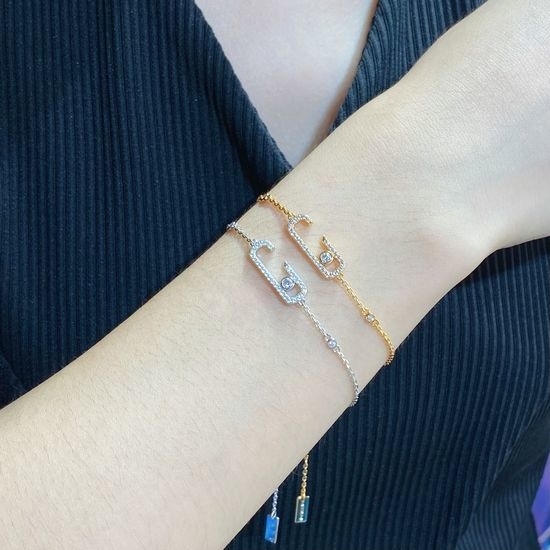 Messika Half Circle Full Diamond Bracelet
