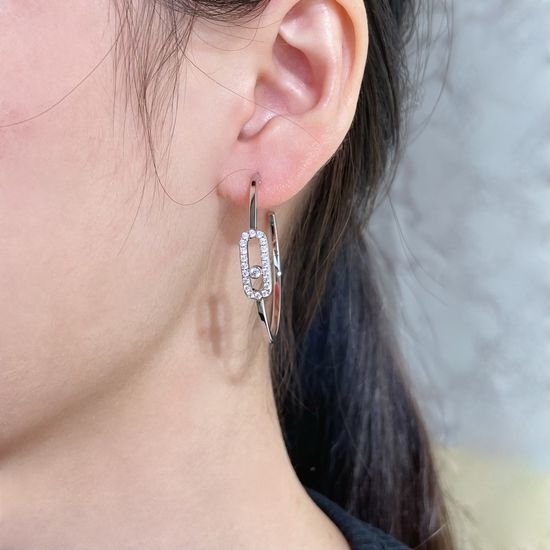 Messika Classic Movable Circle Hoop Earrings