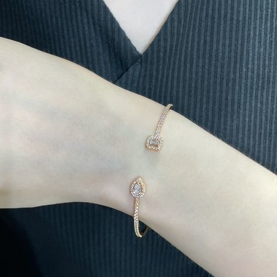 Messika Semi Diamond Drop Open Bangle