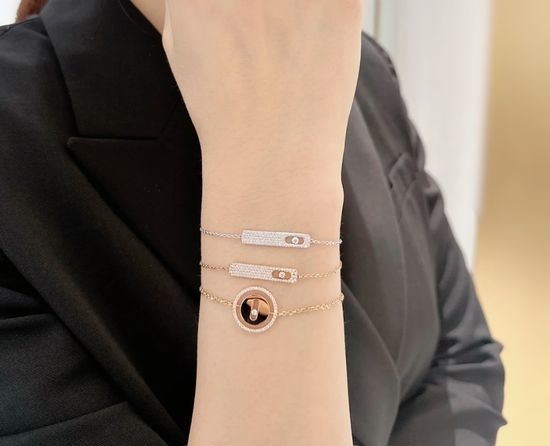 Messika Long Strip Full Diamond Bracelet