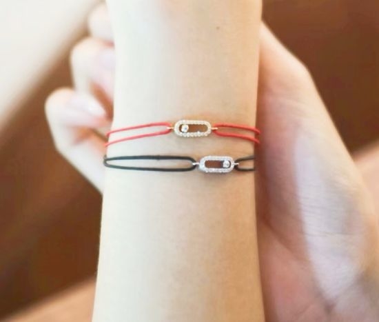Messika Classic Black Rope Move Charm Bracelet
