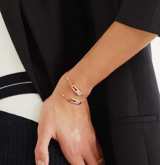 Messika Triple Diamond Move Charm Bracelet