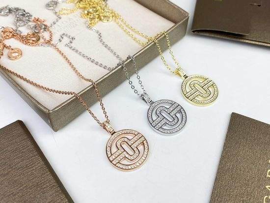 Bvlgari Classic Geometric Pendant Necklace