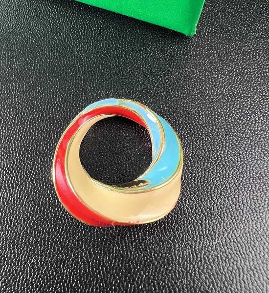 Bottega Veneta BV Colorful Enamel Crafted Ring