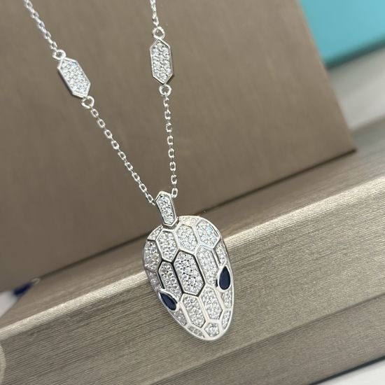 Bvlgari Sapphire Snake Shape Diamond Necklace