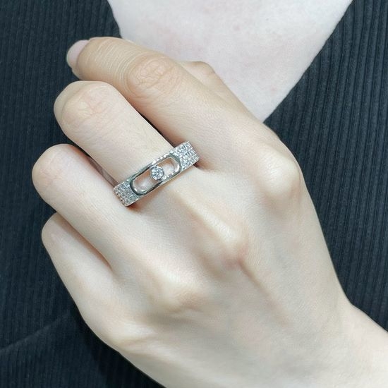 Messika Full Diamond Movable Gold Ring