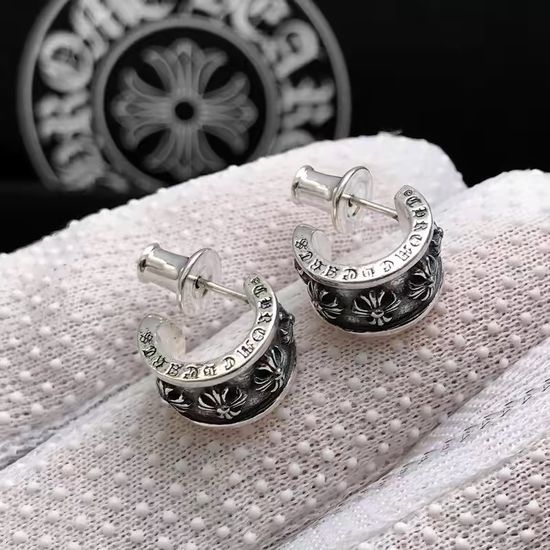 Chrome Hearts Cross Stud Earrings Punk Style