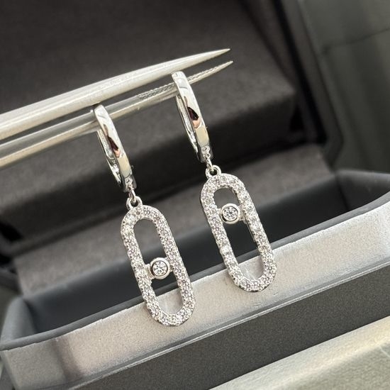 Messika Sliding Single Diamond Stud Earrings
