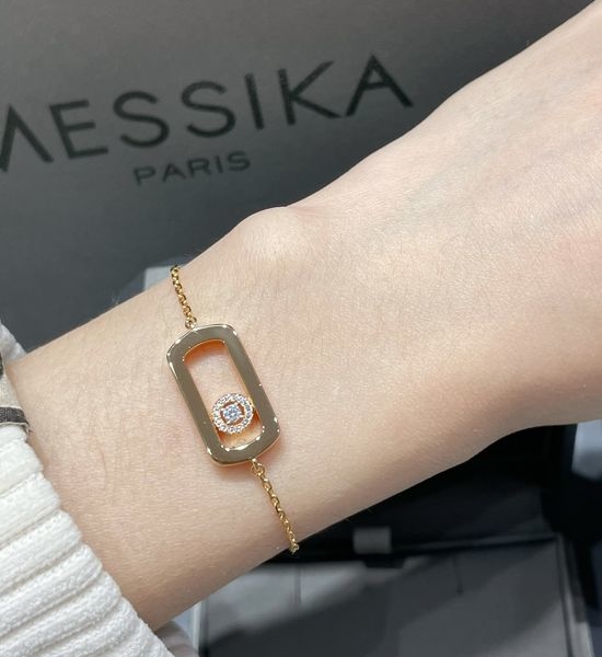 Messika Polished Movable Pendant Chain Bracelet