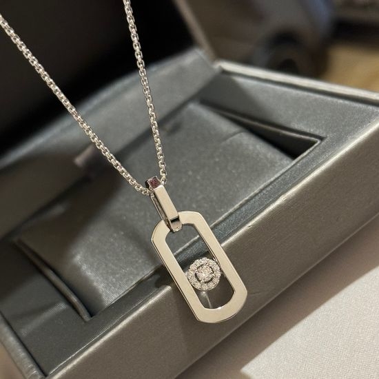 Messika Single Sliding Diamond Thick Chain Necklace