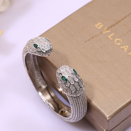 Bvlgari Diamond Encrusted Snake Shape Bangle