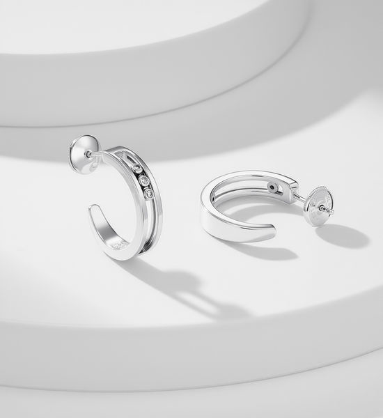 Messika Sliding Diamond Triple Earrings