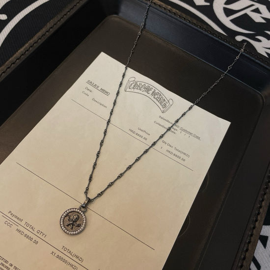 Chrome Hearts Vintage Bamboo Chain Skull Pendant Necklace