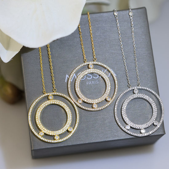 Messika Messika Adjustable Logo Necklace in White Gold