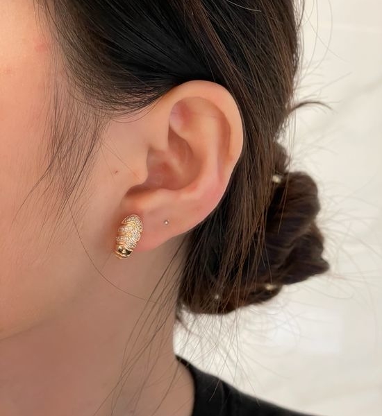 Bvlgari Diamond-studded Snake Shaped Earrings