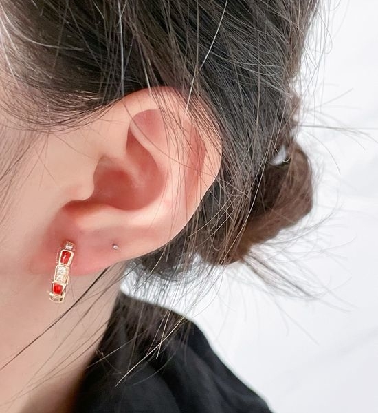 Bvlgari Small Shell Snake Bone Drop Earrings