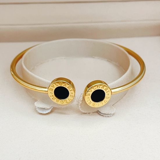 Bvlgari Golden Black Ceramic Circle Bracelet