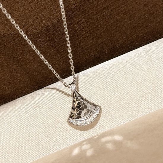 Bvlgari Sterling Silver Diamond Necklace