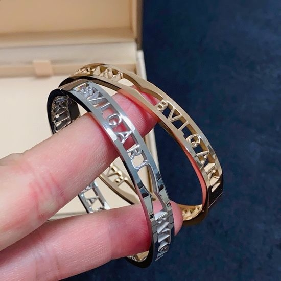 Bvlgari Versatile Hollow Bangle With Sparkling Zircon