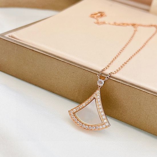 Bvlgari Mother of Pearl Fan Necklace