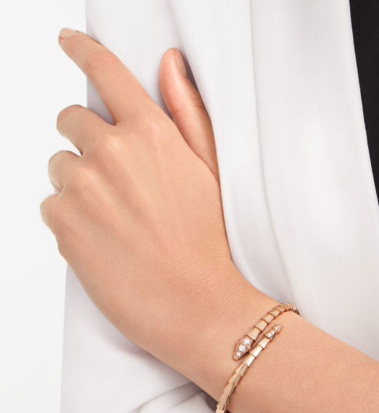 Bvlgari Elegant Snake Bracelet with Diamonds